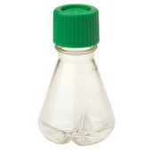 125mL Erlenmeyer Flask, Vent Cap, Baffled Bottom, PC, Sterile. 1/bag; 12/case.