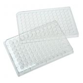 Celltreat® tissue culture plate with lids; 96-well; flat bottom; sterile; Individually packed - 100/case.