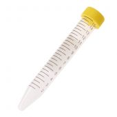 15mL Centrifuge Tube, Yellow Cap; Sterile; 25/bag - 500/case.