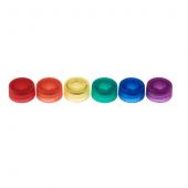 CAP ONLY, Screw Top Micro Tube Cap, O-Ring, Translucent, Assorted Colors, Non-sterile 500/Re-sealable Bag 1000