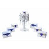 Eppendorf Research® plus, 6-pack with Pipette Carousel 2. 0.1 – 2.5 µL, 0.5 – 10 µL, 2 – 20 µL (yellow), 10 – 100 µL, 20 – 200 µL, 100 – 1,000 µL, variable volume incl. Pipette Carousel 2, 6x epT.I.P.S.® Box 2.0 (x 96 pipette tips) and ballpoint pen