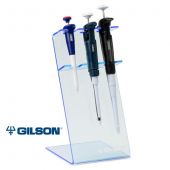 Gilson Trio Pipette Stand; Thick body material and a sturdy, reinforced Intermediate Plate; Suitable for all current models of Gilson pipettes (except Pipetman Concept).