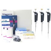 Gilson Pipetman Starter Kit: P20, P200, P1000; Diamond tips: D200, D1000; 3 SINGLE™ pipette holders, 3 plastic ejectors, 3 PIPETMAN Comfort Handles, 1 Gilson Guide to Pipetting, 1 Two-minute inspection poster. *3 year warranty.