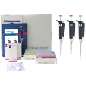 Gilson Pipetman Micro Starter Kit: P2, P10, P100; Diamond tips: DL10, D200; 3 SINGLE™ pipette holders, 3 plastic ejectors, 1 Gilson Guide to Pipetting, 1 Two-minute inspection poster. *3 year warranty.