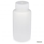 Bottle, Wide Mouth, PP Bottle, Attached PP Screw Cap, 250mL, 12/Pack, PACK/12