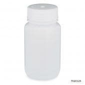Bottle, Wide Mouth, LDPE Bottle, Attached PP Screw Cap, 125mL, 12/Pack, PACK/12