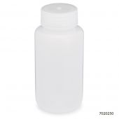 Bottle, Wide Mouth, LDPE Bottle, Attached PP Screw Cap, 250mL, 12/Pack, PACK/12