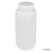 Bottle, Wide Mouth, LDPE Bottle, Attached PP Screw Cap, 1000mL, 12/Pack, PACK/6
