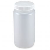 Bottle, Wide Mouth, LDPE Bottle, Attached PP Screw Cap, 2 Litres (0.5 Gallons), EA