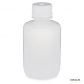 Bottle, Narrow Mouth, PP Bottle, Attached PP Screw Cap, 125mL, 12/Pack, PACK/12