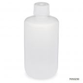 Bottle, Narrow Mouth, PP Bottle, Attached PP Screw Cap, 250mL, 12/Pack, PACK/12