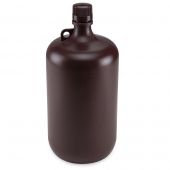 Bottle, Narrow Mouth, Amber PP Bottle, Attached PP Screw Cap, 4 Litres (1 Gallon), EA