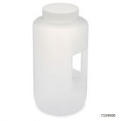 Bottle, Large Wide Mouth with Handle, Round, PP Bottle, 100mm PP Screw Cap, 4 Litres (1.0 Gallons), EA