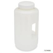 Bottle, Large Wide Mouth with Handle, Round, HDPE Bottle, 100mm PP Screw Cap, 4 Litres (1.0 Gallons), EA