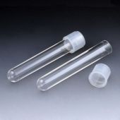 Globe Scientific Culture Tube, 17 x 100mm (14mL), Polystyrene, Sterile, Attached Dual Position Cap, 25/Bag, 20 Bags/Case.