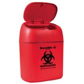 BenchBin 3L™ Benchtop Biohazard Bin, 3 Liter Capacity, with Spring Loaded Lid, 6 x 5 x 8.5in, 1/ea