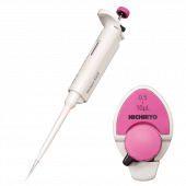 Nichipet EXIII 0.5-10uL, Pink. UV resistant, autoclavable, lockable, 5 year warranty.