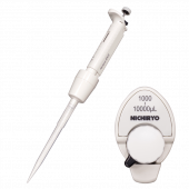 Nichipet EXIII 1000-10,000uL, White. UV resistant, autoclavable, lockable, 5 year warranty.