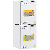 Hazardous Location Refrigerator Freezer Combo Unit 9 Cu. Ft. Manual Defrost freezer. -15°C to -25°C (freezer), 1°C to 10°C (refrigerator) Not equipped with plugs; each unit must be hardwired in conduit. For use in environments where volatile/explosive con