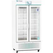 Touchscreen Glass Door Laboratory Refrigerator with Variable Speed Compressor 36 Cu. Ft. Adjustable temperature range: 2° C to 15° C. Three (3) year parts and labor warranty. Seven (7) year compressor warranty