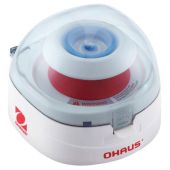 Ohaus FRONTIER™ 5000 Series Mini centrifuge, Speed Range: 0 - 6,000 rpm, Max rcf: 2,000 g, Max Capacity(Rotor): 8 x 1.5 / 2.0 ml, Rotor In Package: Angle rotor 4 x 8 place PCR Strips,  Angle 8 x 1.5 ml / 2.0 ml, Dimensions: 6.6 in x 5 in x 5.9 in, Lid loc