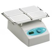 Labnet Orbit P4 Digital Shaker for 4 x 96-well microplates; Speed: 100-1400rpm; Timer (1-99 minutes or continuous); circular 3mm orbit; maximum load: 0.3kg; 120V/60Hz.