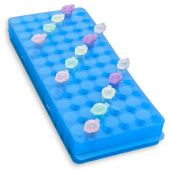 Rack, reversible, 60 x 1.5/2.0mL or 0.5mL, (71x 197mm), Blue