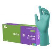 SW® TrueForm® TF-12LG, Light Green, Powder-Free, Biodegradable Nitrile Exam Gloves, Ecotek, Thickness: Finger 5.9mil, Palm 4.9mil, Cuff 3.6mil, Extended cuff, Cuff type: Beaded, Fully textured, Length:12", Watertight AQL:1.5, Large, 100 gloves/bx.