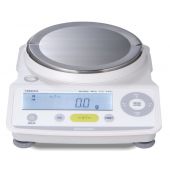 Shimadzu TXB 2201L Top-Loading Balance with AC adaptor. External calibration. Capacity 2200g; 0.1g Display and Readability; 0.1g Linearity; can be powered by AC or battery (6xAA); 120V.