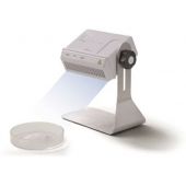 Stablo-AP ionizer for static removal. AC corona discharge method; range: approx 400mm; static elimination time: 1s (typical value) (+/- 1000V to +/- 100V). DC24V, 1.0A.