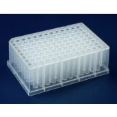 PlateOne™ 1 ml deep 96-well polypropylene plate, round wells, natural, 4 sleeves of 5 (20) per pack