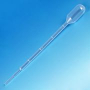 Transfer Pipet, 3.0mL, Small Bulb, Graduated to 1mL, 140mm, STERILE, 20/Bag, 20 Bags/Unit, CS/400