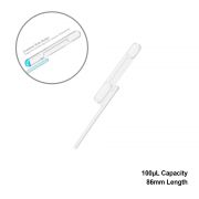 Exact Volume Transfer Pipette, 100uL, 86mm, sterile, 5 resealable bags of 500, 2500/cs