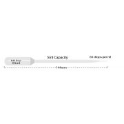 Transfer pipette, 5mL, extended tip, sterile, individually wrapped, 500/cs