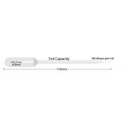 Transfer pipette, 7mL, large bulb, extended tip, non-sterile, bulk pack, 400/pk