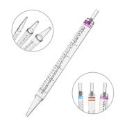 Serological Pipettes, 25mL, short, 230mm (9 in.) length, sterile, magenta coded, positive and negative graduations, individually wrapped, 200/cs