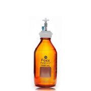 PUREGRIP® Universal HPLC Solvent Reservoir  Bottle Assembly, VersaCap® GL45, 1L Amber Reagent Bottle, 1 X Ports- OD Tube 3.2mm (1/8") & 1.6mm (1/16"), 1/EA