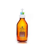 PUREGRIP® Universal HPLC Solvent Reservoir  Bottle Assembly, VersaCap® GL45, 1L Amber Reagent Bottle, 4 X Ports- OD Tube 3.2mm (1/8") & 1.6mm (1/16"), 1/EA