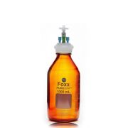 PUREGRIP® Universal HPLC Solvent Reservoir  Bottle Assembly, VersaCap® GL45, 1L Amber Reagent Bottle, 3 X Ports- OD Tube 3.2mm (1/8") & 1.6mm (1/16"), 1/EA