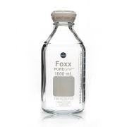PUREGRIP® Glass Bottles, Media, Round, Clear, GL45 VersaCap®, 1,000mL, 10/CS