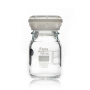 PUREGRIP® Glass Bottles, Media, Round, Clear, GL45 VersaCap®, 100mL, 10/CS