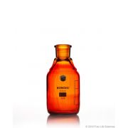 Borosil® Amber Reagent Bottles Plain Narrow Mouth, Graduated I/C Glass Stopper 100 mL, 10/CS