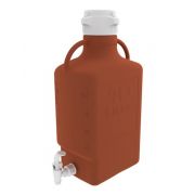 Carboy, 10L, Amber HDPE, 83B Cap, w Spigot, 1/EA