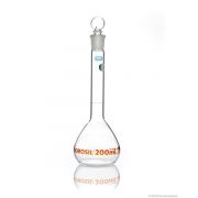 Borosil® Flasks, Volumetric, Class A, WM, Clear, Glass St., 100mL, 19/26, Bat. Cert, 10/CS