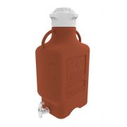 Carboy, 20L, Amber HDPE, 120mm Cap, w Spigot, 1/EA