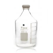 PUREGRIP® Glass Bottles, Media, Round, Clear, GL45 VersaCap®, 3,000mL, 2/CS