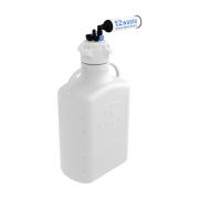 EZwaste System, 10L, HDPE, 83mm Cap, 4x 1/8", 3x 1/4" OD Tubing, 1/4" & 3/8" HB & Filter, 1/EA