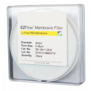 EZFlow Membrane Disc Filter, PES, 0.45µm, 90mm, Non-Sterile, PK