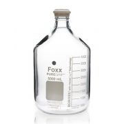 PUREGRIP® Glass Bottles, Media, Round, Clear, GL45 VersaCap®, 5,000mL, 1/EA