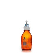 PUREGRIP® Universal HPLC Solvent Reservoir  Bottle Assembly, VersaCap® GL45, 500mL Amber Reagent Bottle, 2 X Ports- OD Tube 3.2mm (1/8") & 1.6mm (1/16"), 1/EA